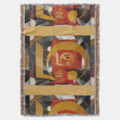 アーモダントキュービストデマス姿5 in金ゴールド スローブランケット (正面縦)