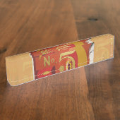 アーモダントキュービストデマス姿5 in金ゴールド デスクネームプレート (側面)