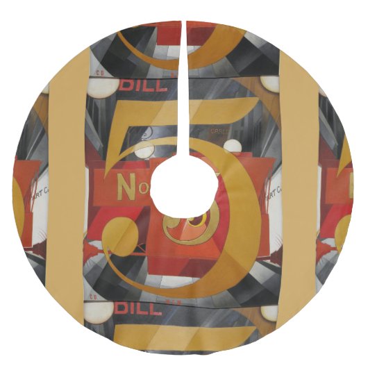 アーモダントキュービストデマス姿5 in金ゴールド ブラッシュドポリエステルツリースカート (正面)