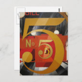 アーモダントキュービストデマス姿5 in金ゴールド ポストカード (正面/裏面)