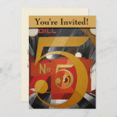 アーモダントキュービストデマス姿5 in金ゴールド 招待状 (正面/裏面)