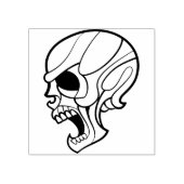 アーモダントスカルイラストレーションスタンプ ラバースタンプ (インプリント)