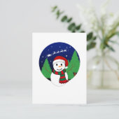 アーモダントスタイリッシュイラストレーションクリスマスデザイン ポストカード (スタンド正面)