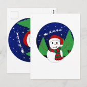 アーモダントスタイリッシュイラストレーションクリスマスデザイン ポストカード (正面/裏面)