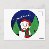 アーモダントスタイリッシュイラストレーションクリスマスデザイン ポストカード (裏面)