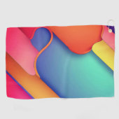 アーモダントデザインのカラー折り畳み ゴルフタオル (横)