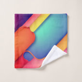 アーモダントデザインのカラー折り畳み バスタオルセット (ウォッシュタオル)