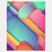 アーモダントデザインのカラー折り畳み フリースブランケット (正面)