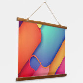アーモダントデザインのカラー折り畳み 吊り下げ型タペストリー (傾斜あり)