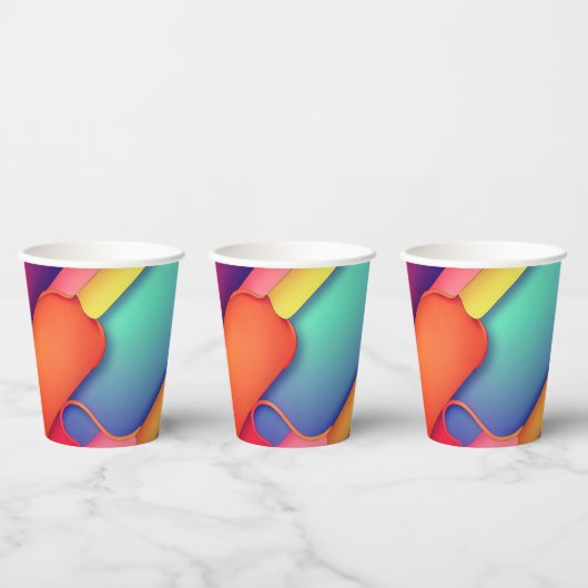 アーモダントデザインのカラー折り畳み 紙コップ (複数)