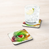 アーモダントハート、シックな愛のパターンの贈り物を彼女のために コースター (右側)