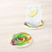 アーモダントハート、シックな愛のパターンの贈り物を彼女のために コースター (側面)