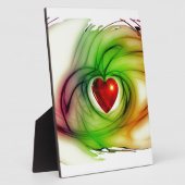 アーモダントハート、シックな愛のパターンの贈り物を彼女のために フォトプラーク (側面)