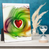 アーモダントハート、シックな愛のパターンの贈り物を彼女のために フォトプラーク (側面)