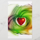 アーモダントハート、シックな愛のパターンの贈り物を彼女のために 便箋 (正面)