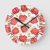 アーモダントバラ ラウンド壁時計 (正面)