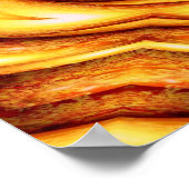 アーモダントプリント – オレンジ色の抽象芸術アートポスター ポスター (角)