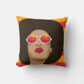 アーモダントポップ・アートのガール クッション (正面)