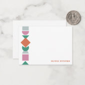 アーモダント抽象芸術のジオメトパーソナライズされたリ名 ノートカード (正面/裏面インサイチュ)