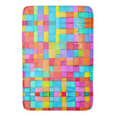 アーモダント抽象芸術カラフル水彩名おもしろい バスマット (正面縦)