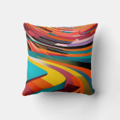 アーモダント明るいはっきりした抽象芸術のパターン クッション (裏面)