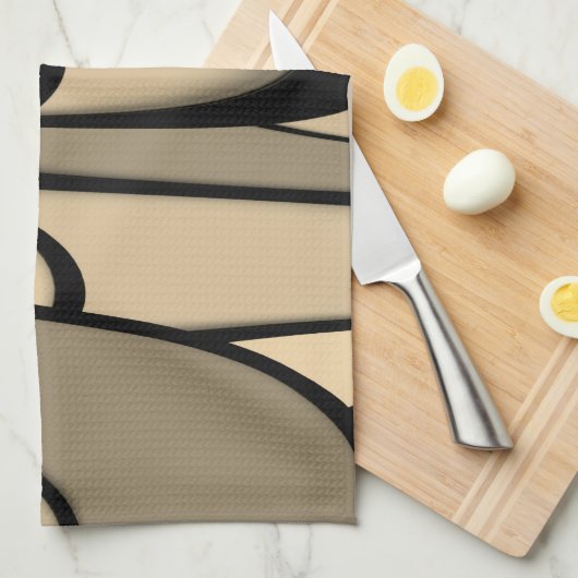 アーモダント溶融茶色の色合い キッチンタオル (四つ折り)