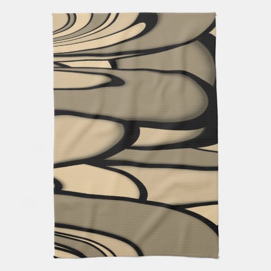 アーモダント溶融茶色の色合い キッチンタオル (縦)