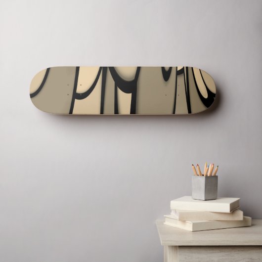 アーモダント溶融茶色の色合い スケートボード (ウォールアート (横))