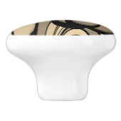 アーモダント溶融茶色の色合い セラミックノブ (側面)