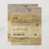 アーモダント素朴タイポグラフィ結婚式 (正面/裏面)