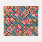 アーモダント絵を描 フリースブランケット (正面(横))