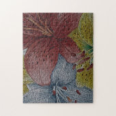 アーモダント絵画のカラフルユリの花 ジグソーパズル (縦)