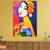 アーモダント絵画・オブ・ウィメンズ・抽象芸術・キュビズム油 キャンバスプリント (インサイチュ (リビング))