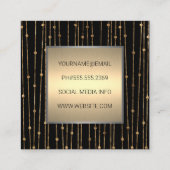 アーモダント |パターン金ゴールドライン作業 スクエア名刺 (裏面)