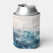 アーモダント：抽象芸術カラフルブラシストローク 缶クーラー (缶正面)