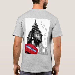 アーモダンポップ・アートのトエレガントロンドンビッグベンクロックタワー Tシャツ