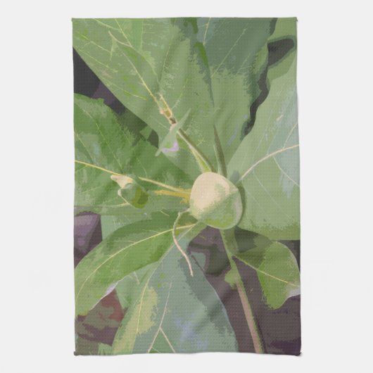 アーモンドの木のクローズアップ キッチンタオル (縦)