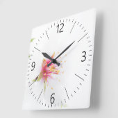アーモンドの木の花 スクエア壁時計 (傾斜)