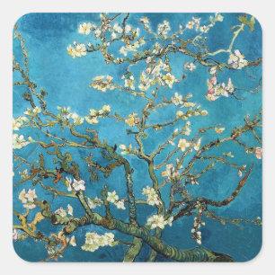 アーモンドの木の開花ビンセント・ヴァン・ゴッホ スクエアシール