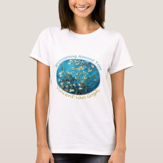 アーモンドの木の開花ビンセント・ヴァン・ゴッホ Tシャツ (正面)