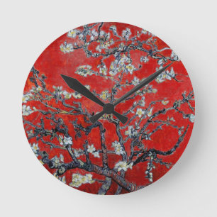 アーモンドの花が付いているフィンセント・ファン・ゴッホの枝 ラウンド壁時計
