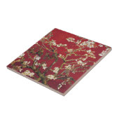 アーモンドの花レッドビンセント・ヴァン・ゴッホ・アー絵画ト タイル (側面)