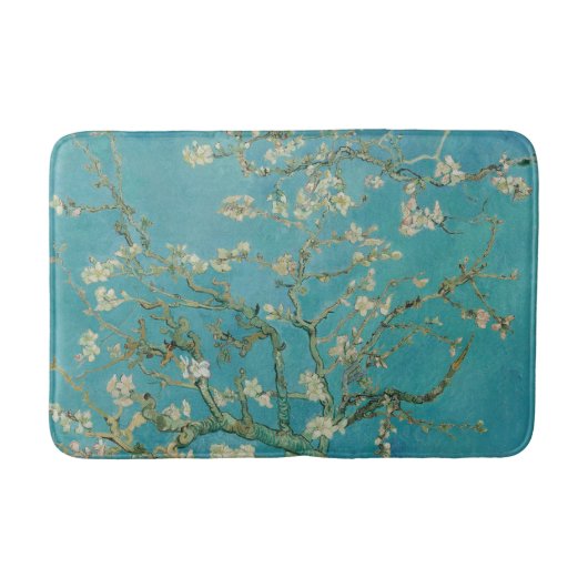 アーモンドの花咲く、油絵、フィンセント・ファン・ゴッホ バスマット (正面)