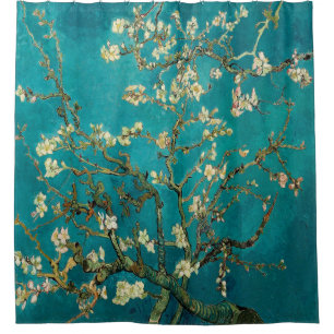 アーモンドは絵画フィンセント・ファン・ゴッホの活気付きます シャワーカーテン