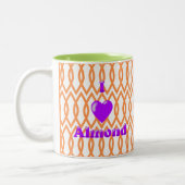 アーモンドをオレンジで愛す ツートーンマグカップ (左)