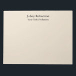 アーモンドカラープレーンエレガントプロフェッショナルモダン ノートパッド<br><div class="desc">企業シンプル向けモダンのミニマルデザイン。このテンプレートは全カスタマイズてのプロフェッショナルの職業に合わせることができる。</div>