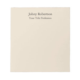 アーモンドカラープレーンエレガントプロフェッショナルモダン ノートパッド