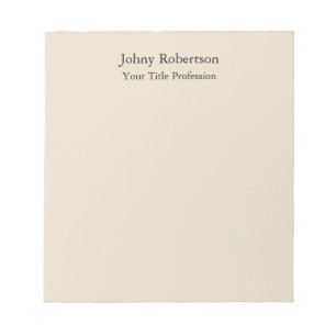 アーモンドカラープレーンエレガントプロフェッショナルモダン ノートパッド