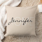 アーモンドカラーホームモノグラム クッション (ブランケット)