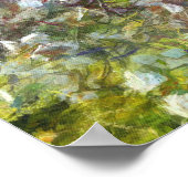 アーモンドツリーブロッサム点々のあるアートスタイル絵画ズ ポスター (角)